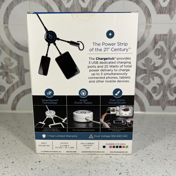 ChargeHub X3 - 3-Port USB SuperCharger | MaxStrata® Brand New Sealed‎ - Picture 3 of 6